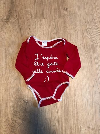 Body de noel 6 mois