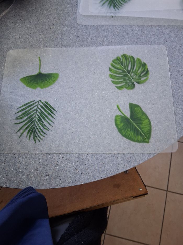 Lot de 6 sets de table motif feuille - photo numéro 2