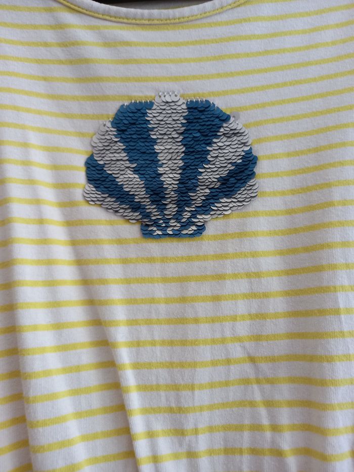 Robe rayé jaune okaidi 8 ans - photo numéro 3