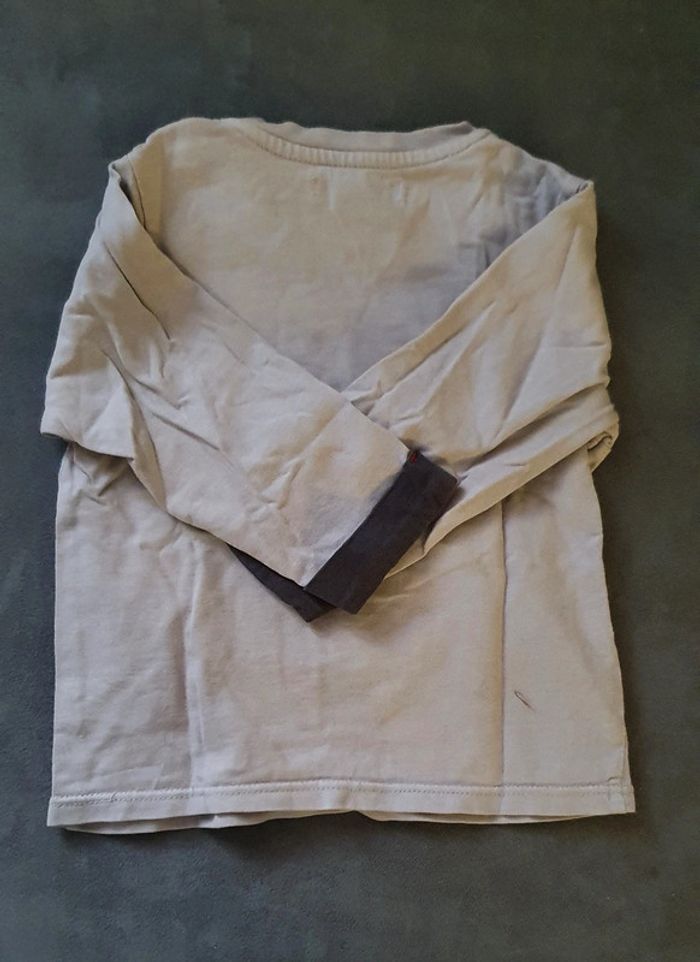 Tee Shiet Gris Manches Longues 12 Mois - photo numéro 2