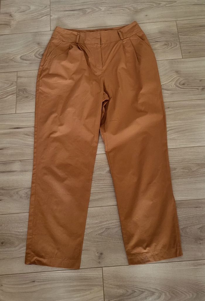 T38 Pantalon Primark terracotta coupe droite taille haute - photo numéro 1