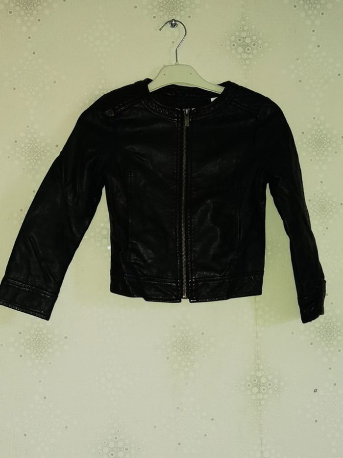 D1655 - veste simili cuir fille 6 ans