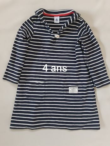 Robe marinière manches longues Petit Bateau - 4 ans