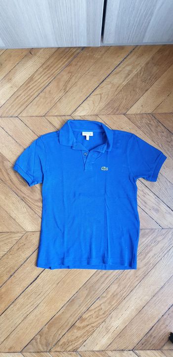 Magnifique polo Lacoste bleu taille 10 ans authentique