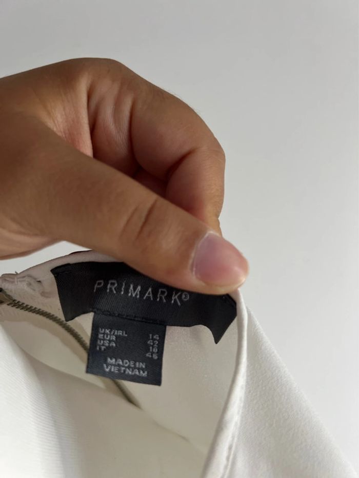 Top Manches Papillons Blanc Primark Taille 42 - photo numéro 4