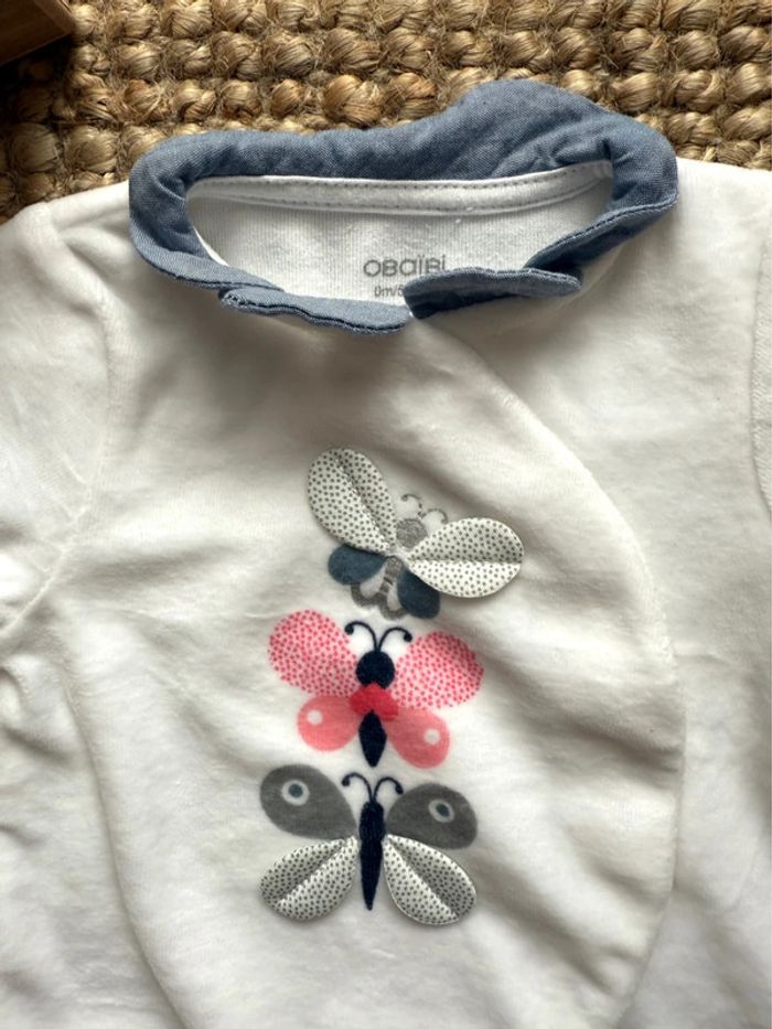 Pyjama velours Obaibi Naissance / 50cm - photo numéro 2