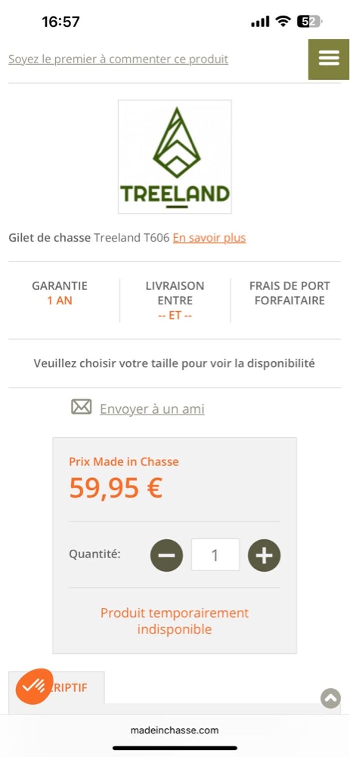 Gilet chasse  Treeland  T XL - photo numéro 7