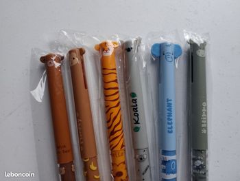 Lot de 6 stylo effaçable thème animaux