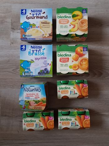 Repas bébé 4/6 mois