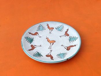 Années 1960  Petite assiette / Vide poche Terre cuite émaillée artisanale Pont du Fossé