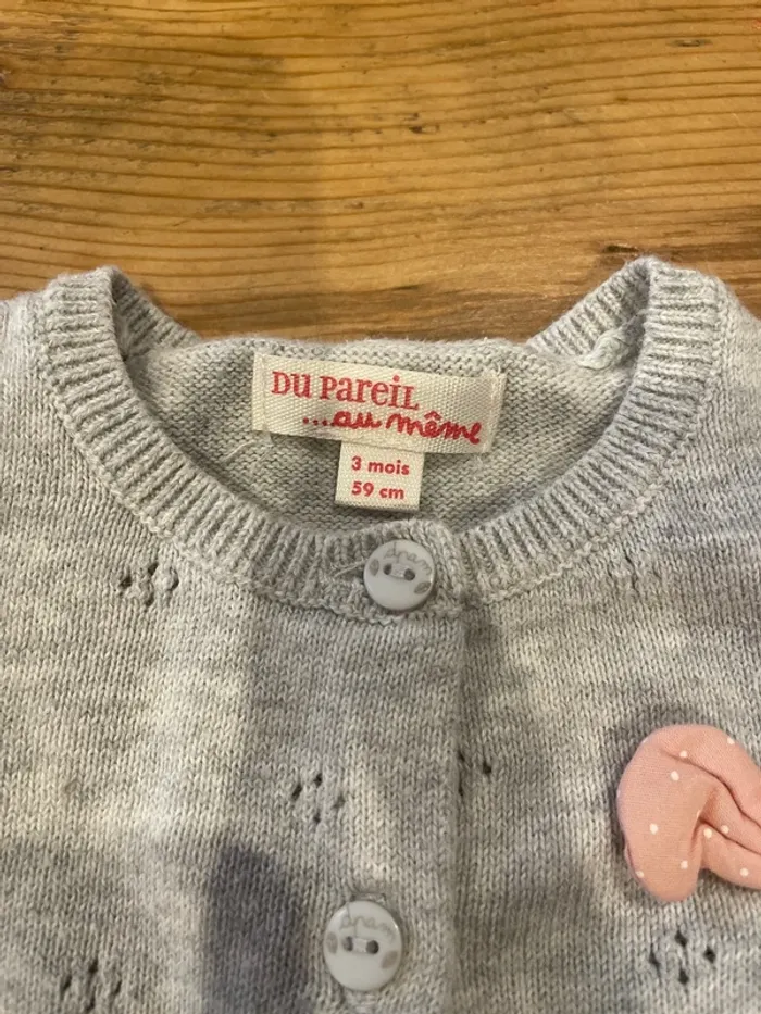Petit cardigan DPAM 3 mois - photo numéro 2