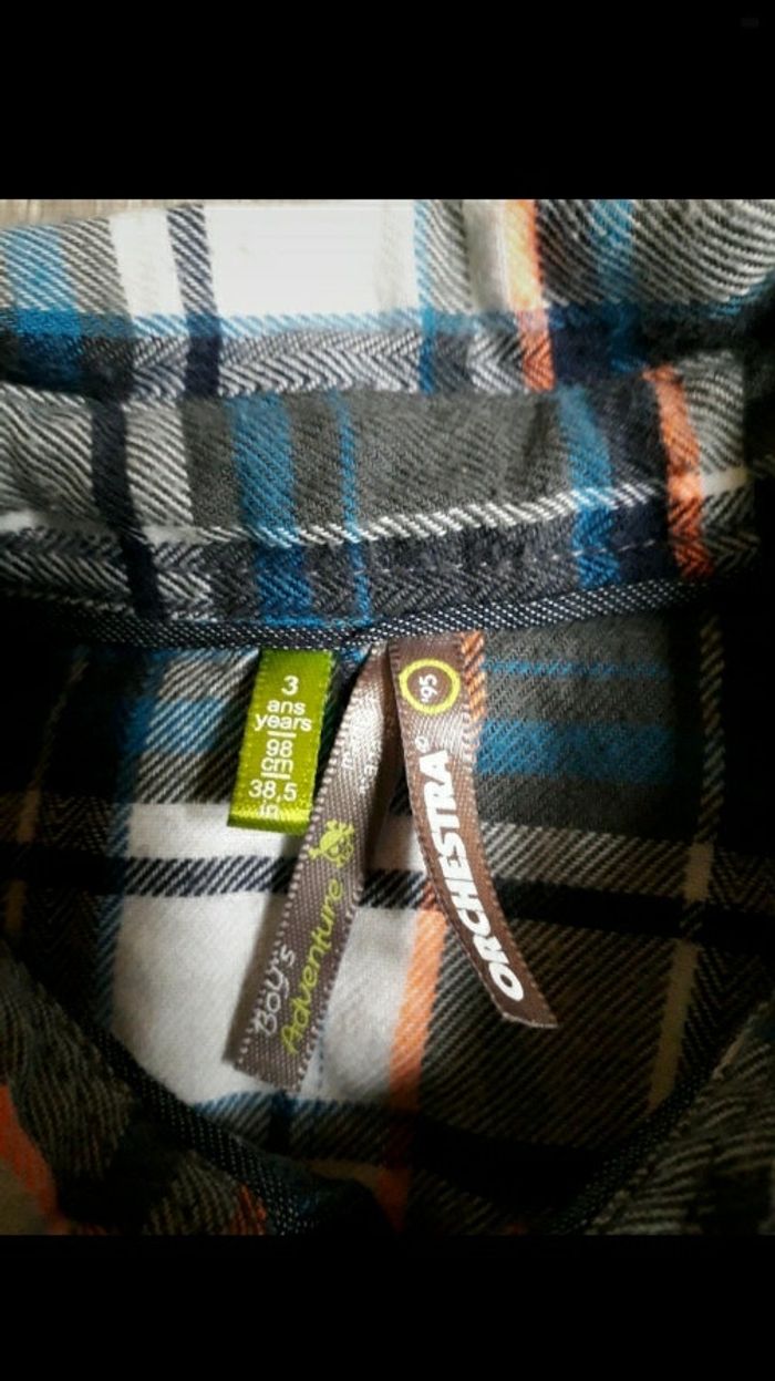 Chemise carreaux orchestra 3 ans - photo numéro 2