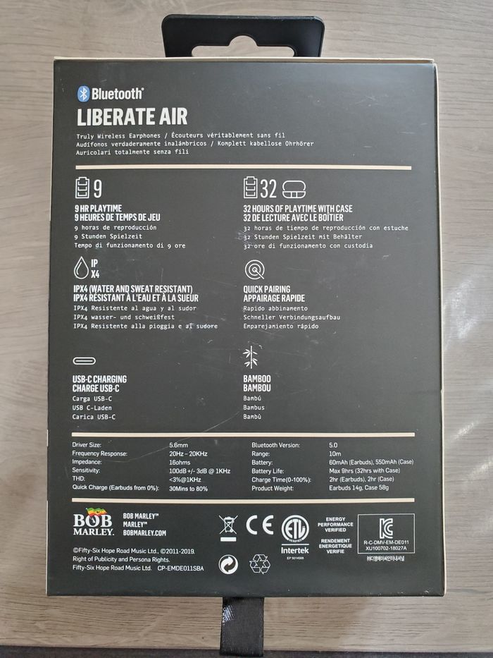 Ecouteurs sans Fil Liberate Air MARLEY. - photo numéro 3