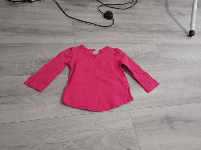 Tee shirt manches longues rose - photo numéro 3