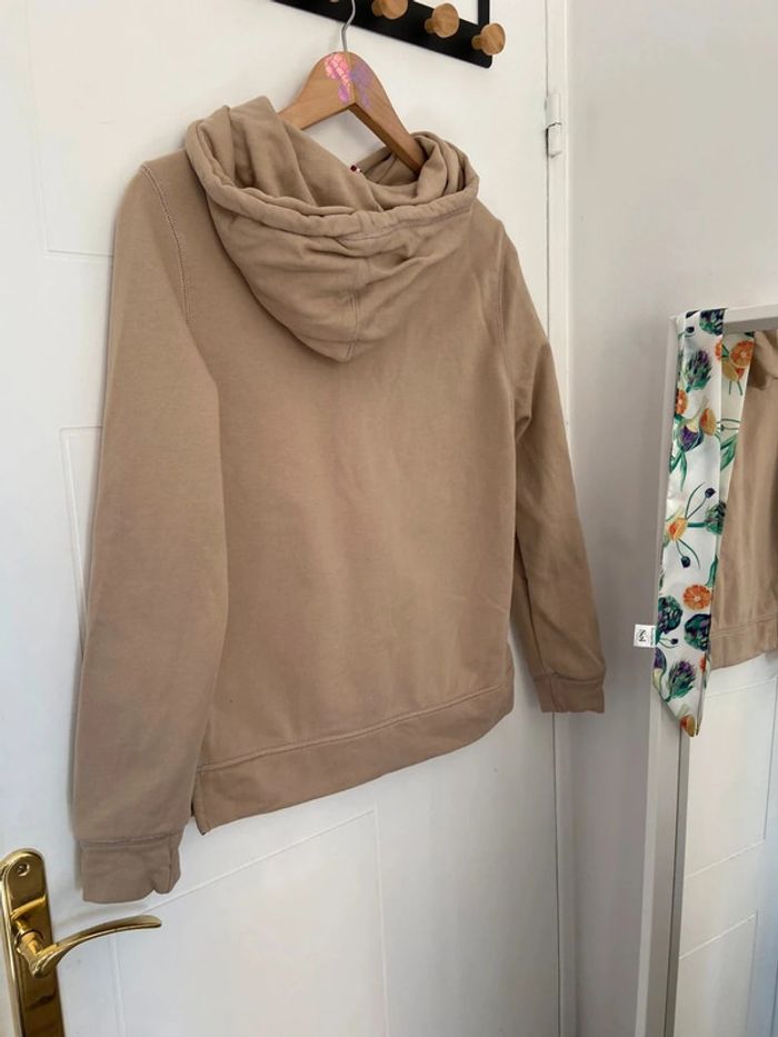 Sweat à capuche marron beige en coton Tommy Hilfiger Taille S - photo numéro 2