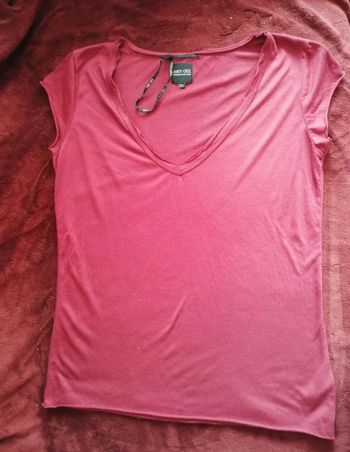 T shirt col V Bordeaux 42, Amy Gee