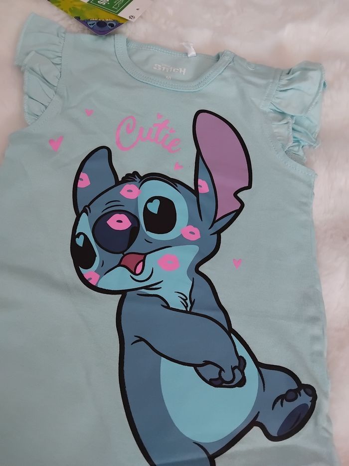 2 combishorts été fille, Stitch, Disney, neufs, 12 mois - photo numéro 3