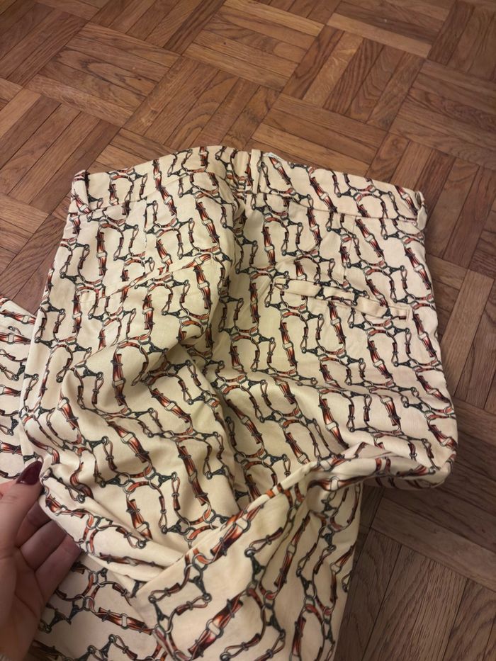Pantalon imprimé chaîne équestre beige 🤎 - photo numéro 2