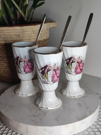 Mazagran en porcelaine avec cuillère