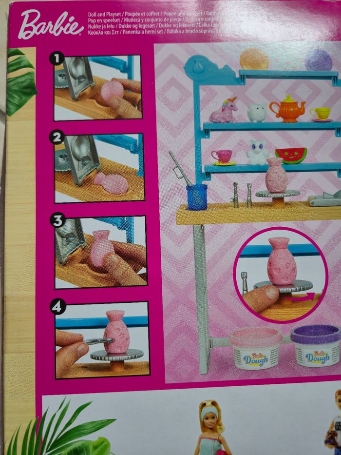 Coffret poupée Barbie artistique + accessoires poterie self care - photo numéro 3