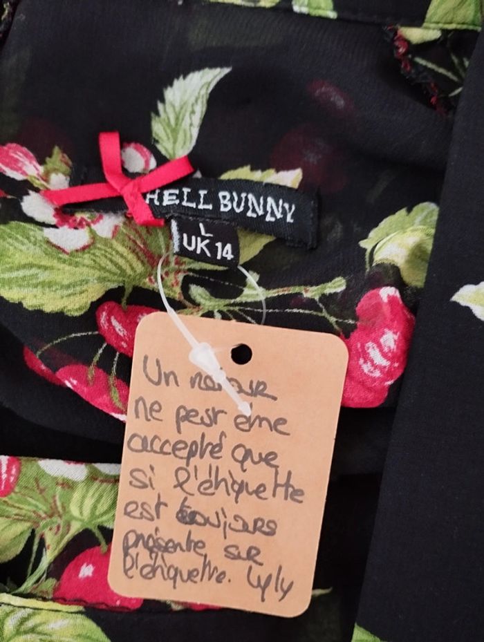 Robe légere🍒 Hell Bunny taille L - photo numéro 16