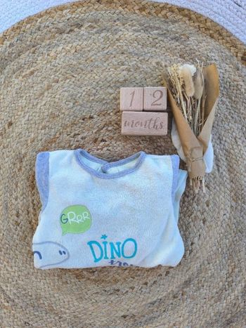 Pyjama velours dinosaure