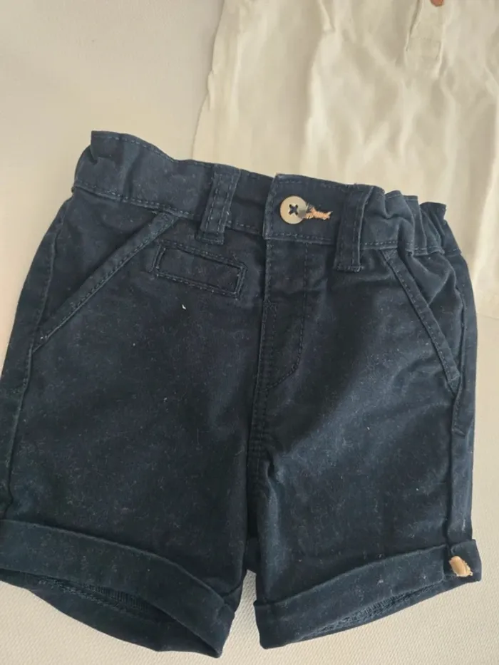 Ensemble short chino bleu marine - photo numéro 3