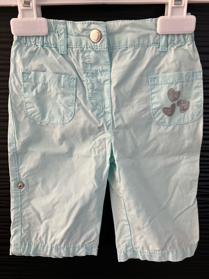 Pantalon/short turquoise C&A 3 mois - photo numéro 3