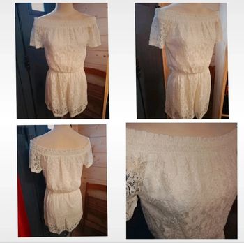 Combishort en dentelle blanche hollister 36