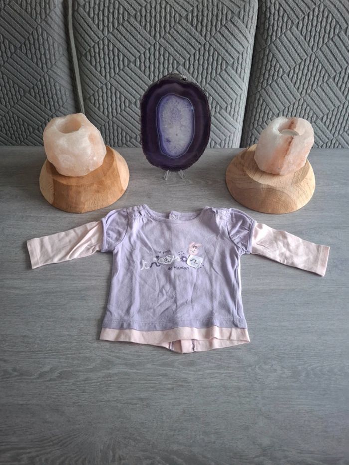 T-shirt manche longue 1 mois - photo numéro 2