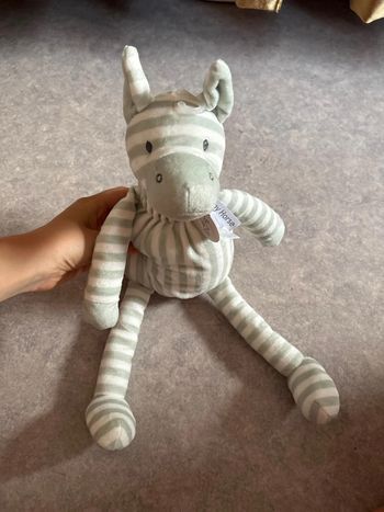 peluche zèbre neuve avec étiquette