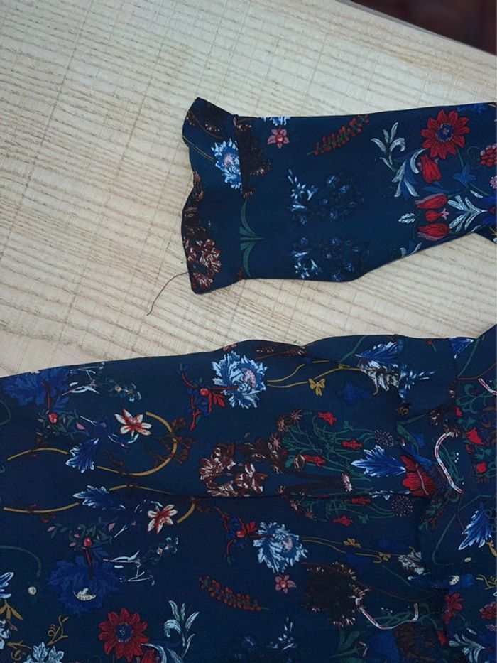 Robe femme taille 36 38 S M marque kilky fleurs voilage • - photo numéro 8