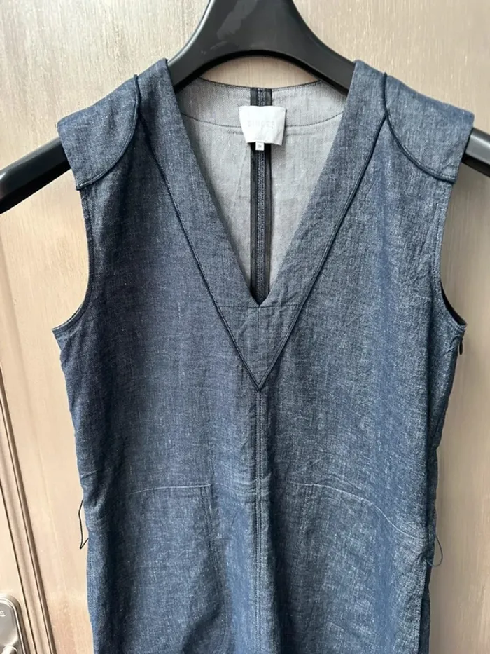 Robe bleu longue en lin Ginger 38 - photo numéro 3