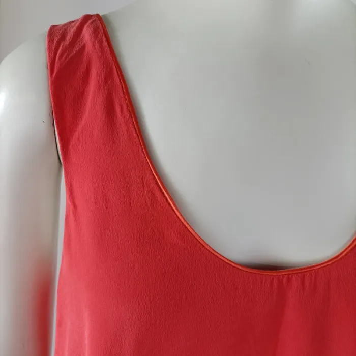 Robe rouge Pablo Gérard Darel coupe fluide superposée 100 % soie Taille 40 A1193 - photo numéro 5