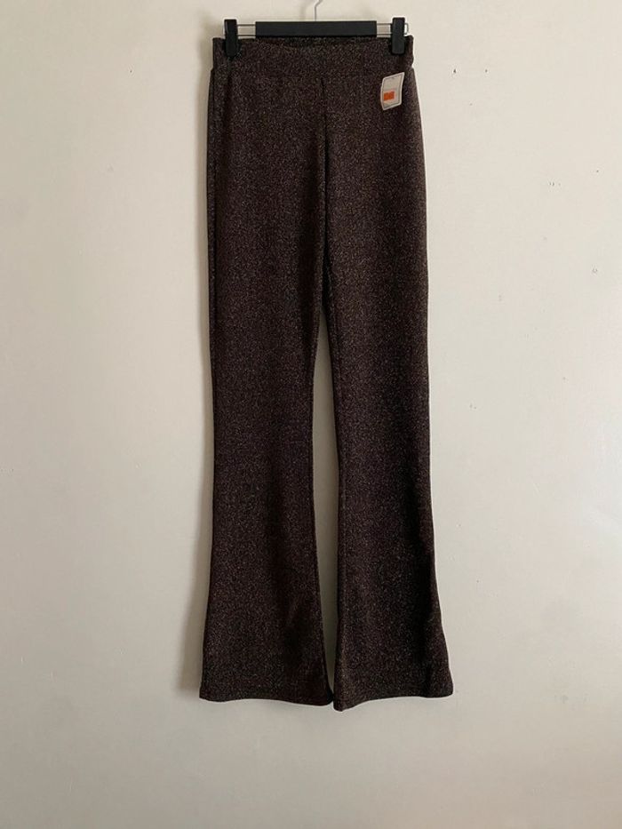 Pantalon jambes larges à paillettes