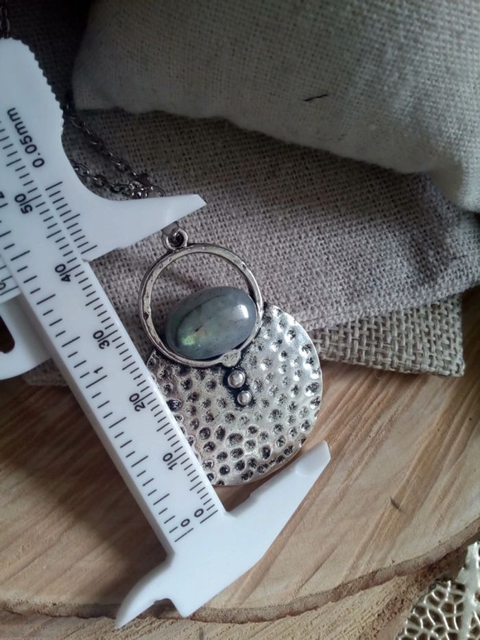 Collier berbère avec pierre de labradorite naturelle - photo numéro 3