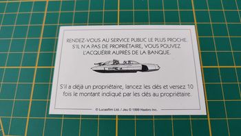 Carte Sith rendez vous au service public pièce jeu de société Monopoly Star Wars épisode 1 #A81