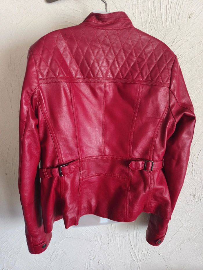 Blouson en cuir rouge - photo numéro 6