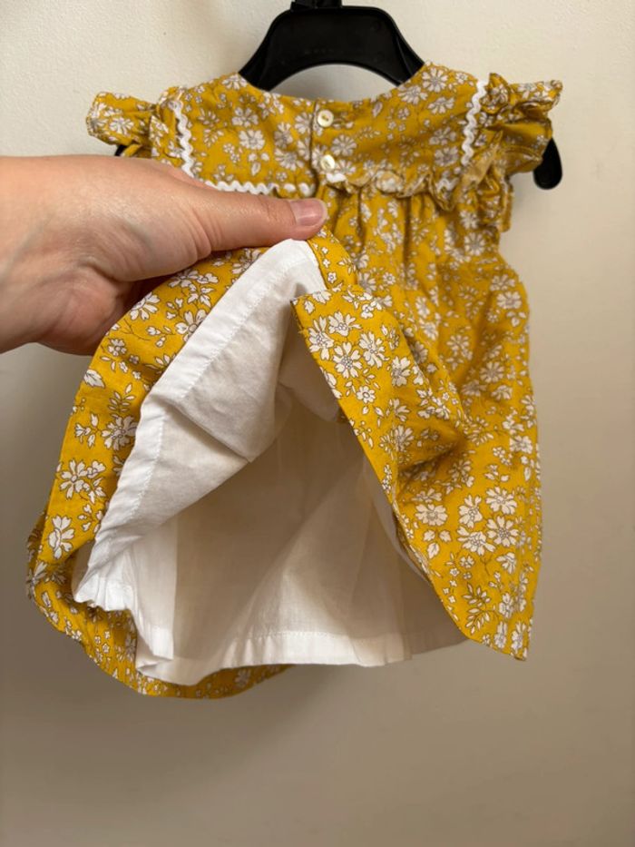 Robe été jaune fleurie Jacadi 3 mois - photo numéro 4