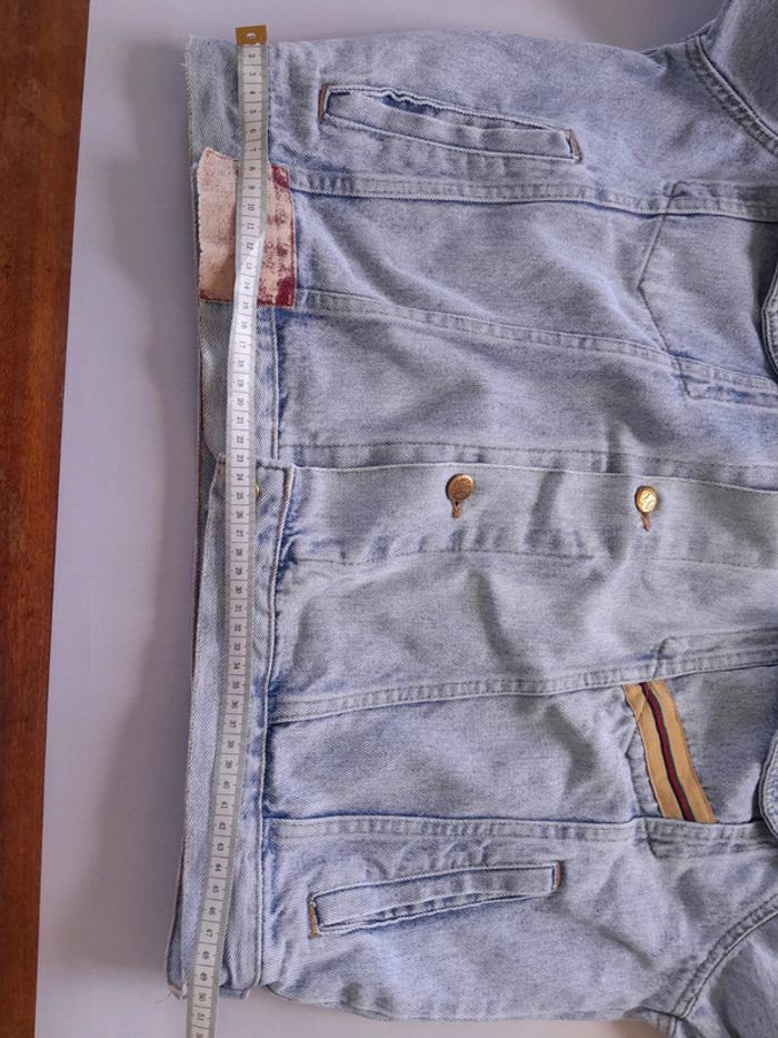Veste en jean oversize vintage avec ruban sur poche Weipper - photo numéro 15