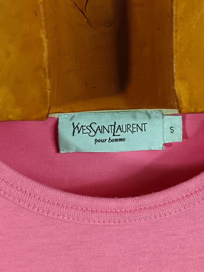Yves Saint Laurent | Tee-shirt rose en coton | t. S - photo numéro 3