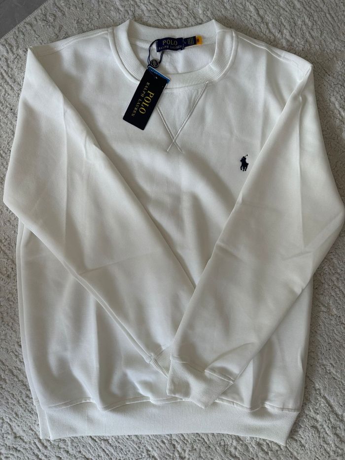 Pull Ralph Lauren blanc taille M