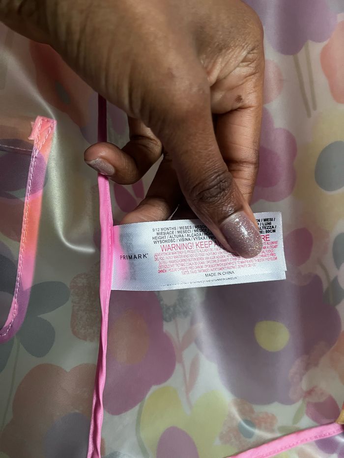 Ciré Imperméable transparent bébé fille motifs fleurs Taille 9-12mois Primark - photo numéro 9