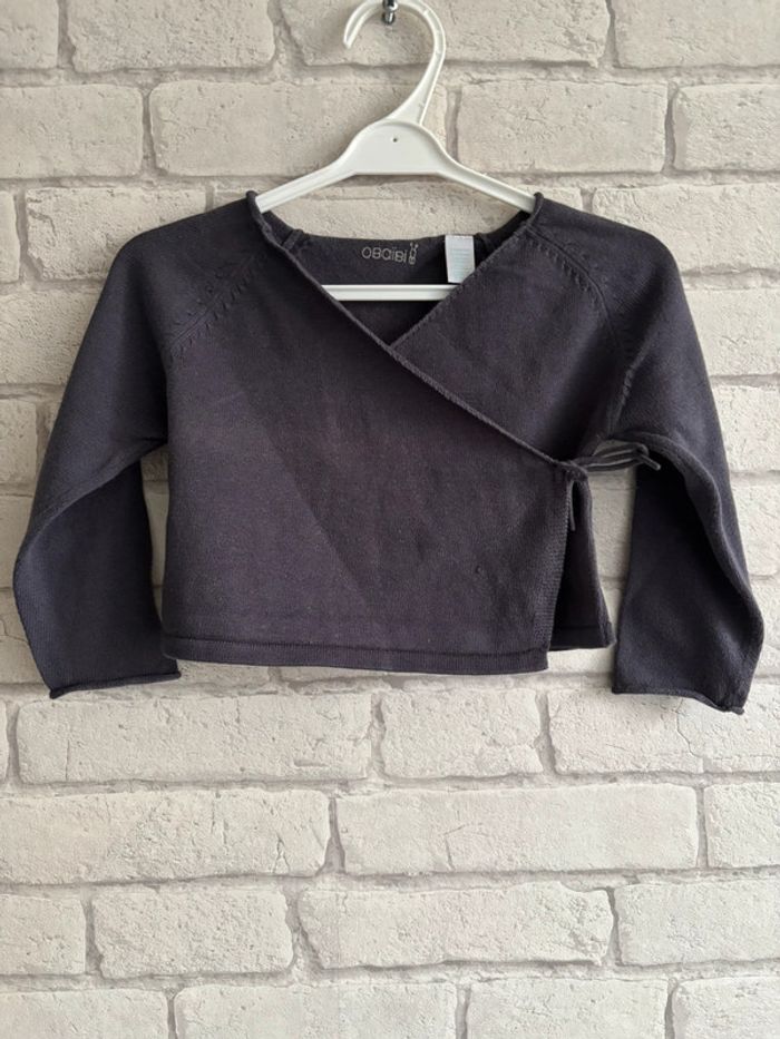 Gilet cœur croisé obaibi taille 18 mois