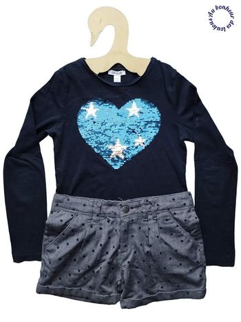 10 ans ensemble Okaïdi teeshirt et short étoile