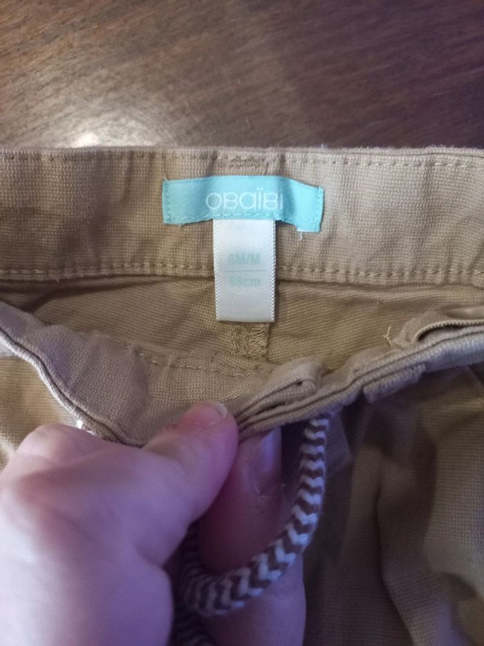 Pantalon crème Obaïbi 6 mois - photo numéro 3