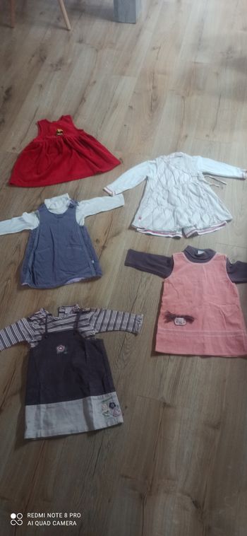 Lot de 5 ensembles robes 12 mois