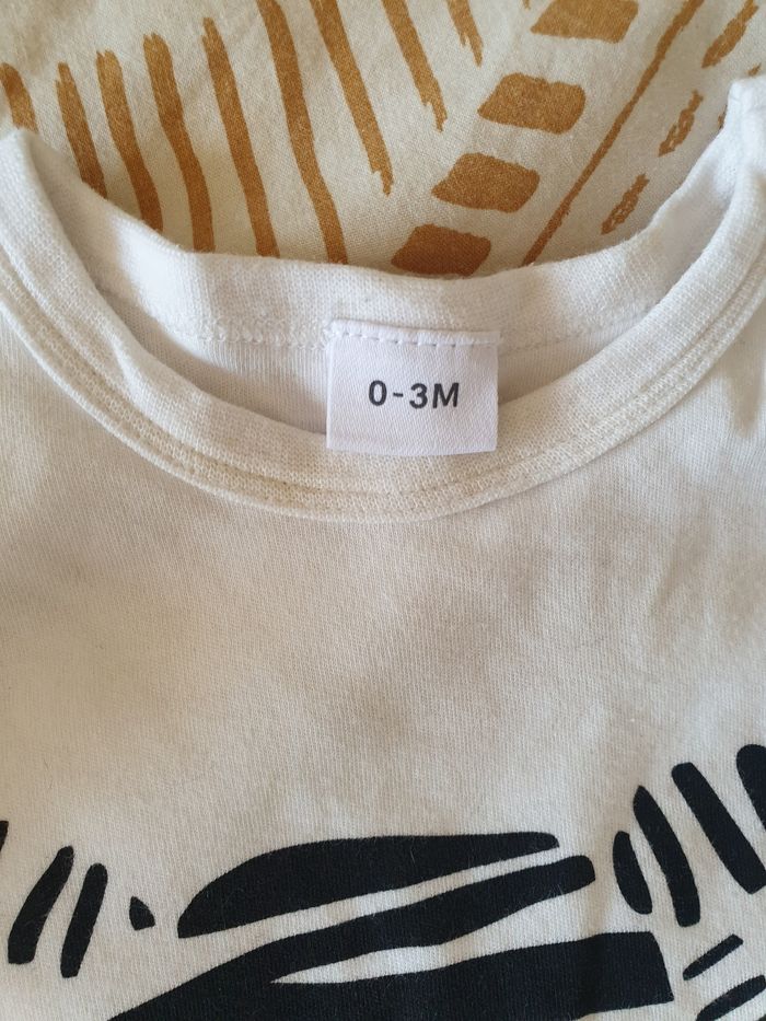 Pyjama zèbre 3-6M - photo numéro 2