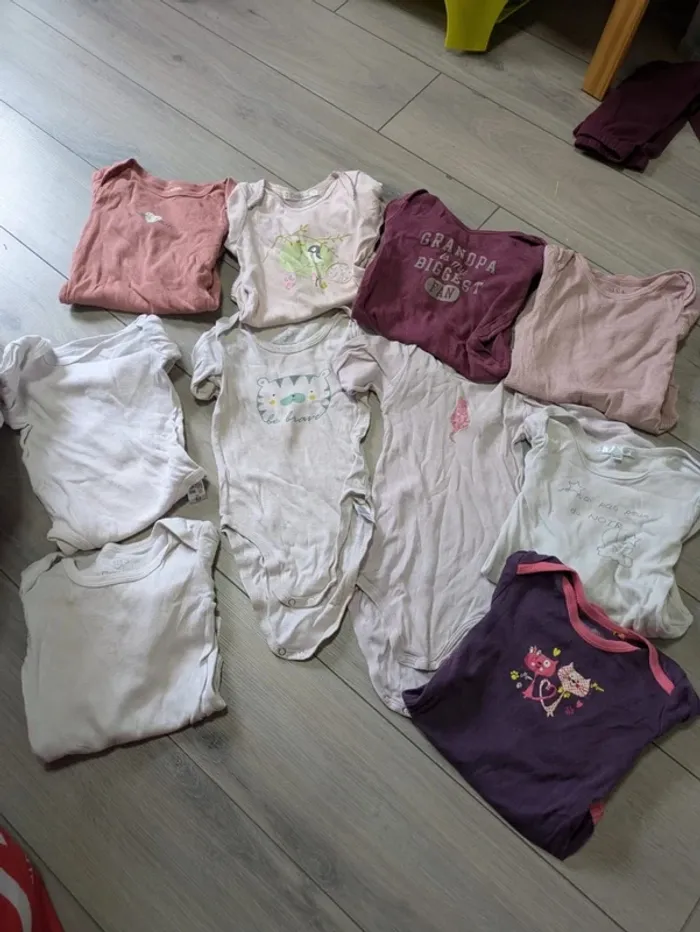 Lot de 10 bodies manches longues 18 mois