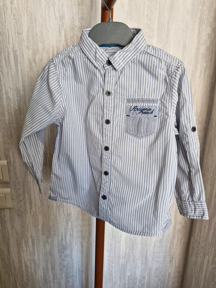 🎯 Chemise manches longues garçon - Okaïdi - Taille 3 ans - Coton